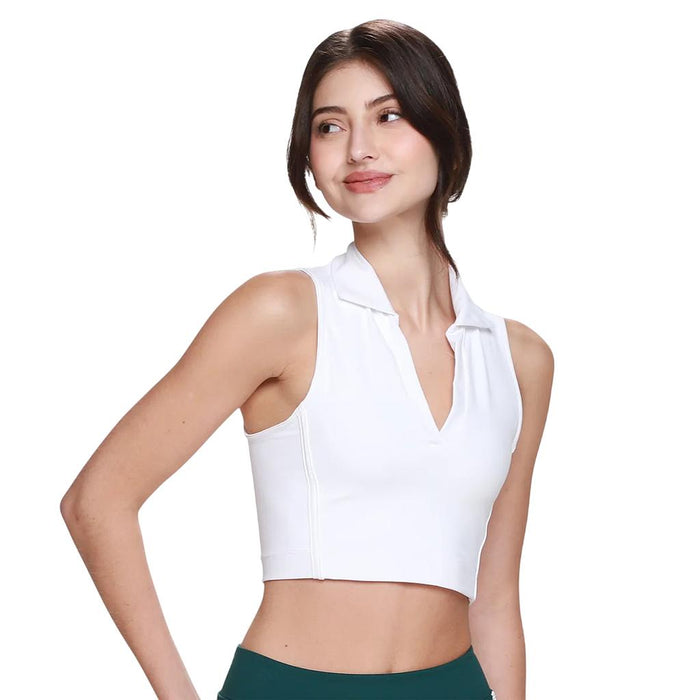 Fila Tops Femenino Tenis Polo Tennis Sports Club White/White