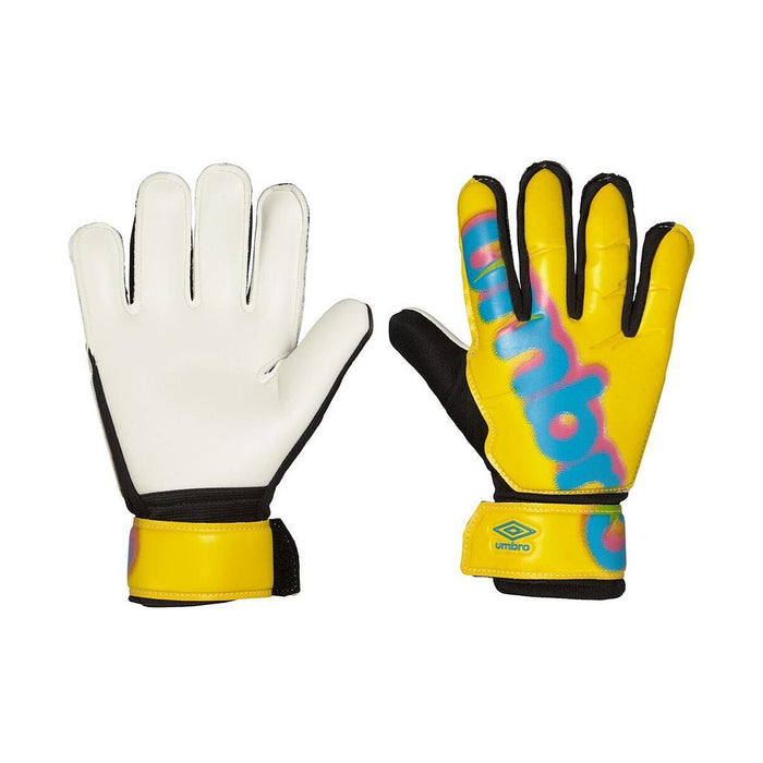 Umbro Guantes Masculino Futbol Stratus Glove-Jnr Safety Yellow/Atomic Blue/Multi