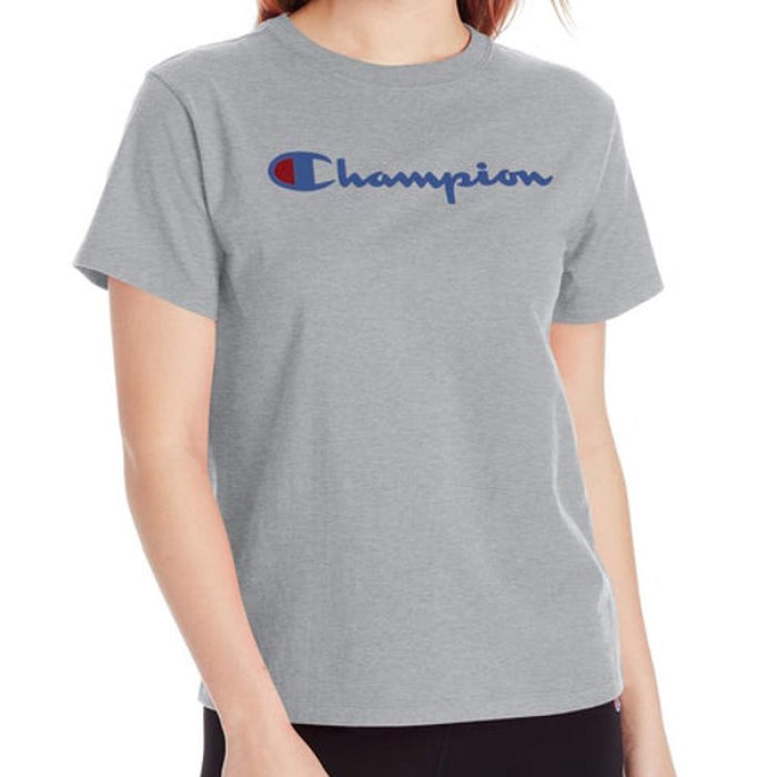 Champion T-Shirt Femenino Classic Tee Oxford Gray