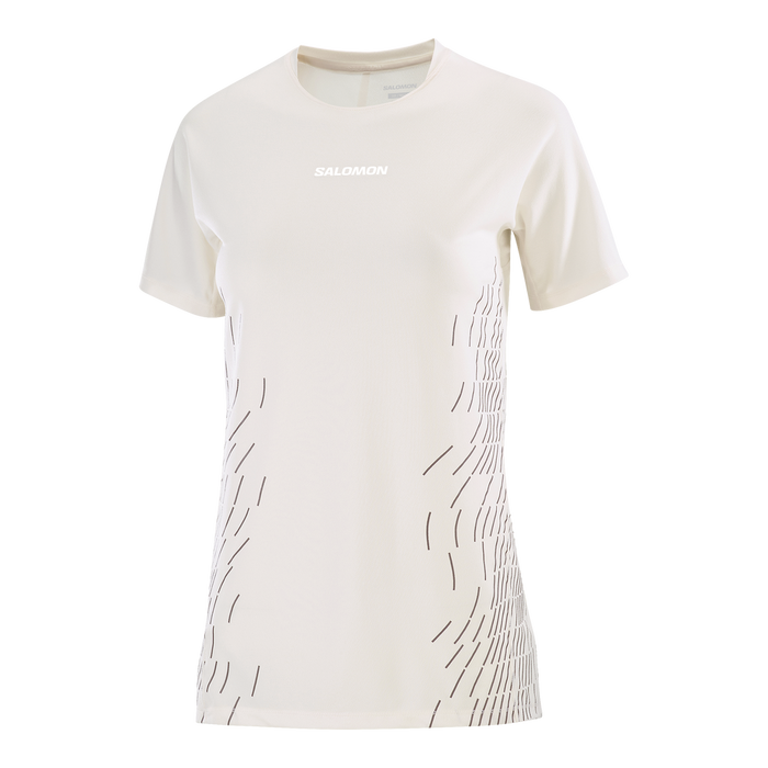 LC2698900 Salomon Prendas Remeras Femenino Running Sense Aero Ss Tee Gfx White