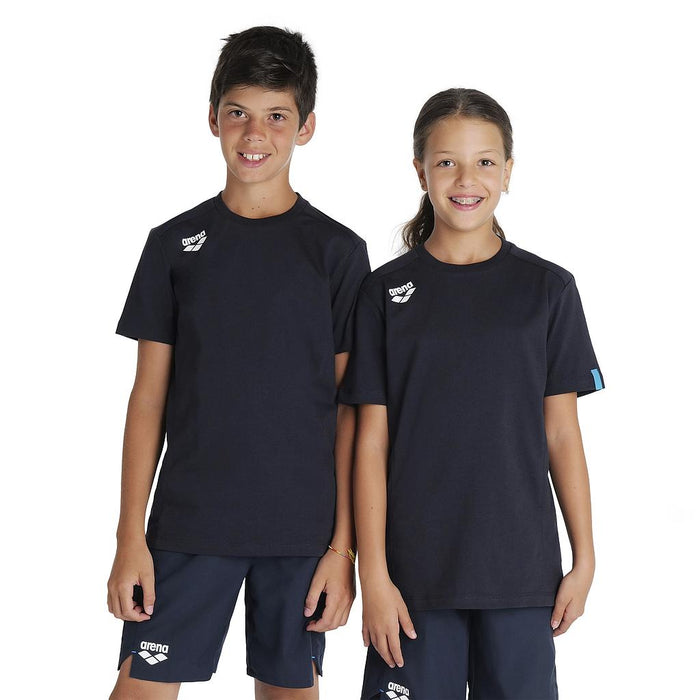 004918-700 ARENA PRENDAS REMERAS NIÑOS MODA JR TEAM T SHIRT PANEL NAVY