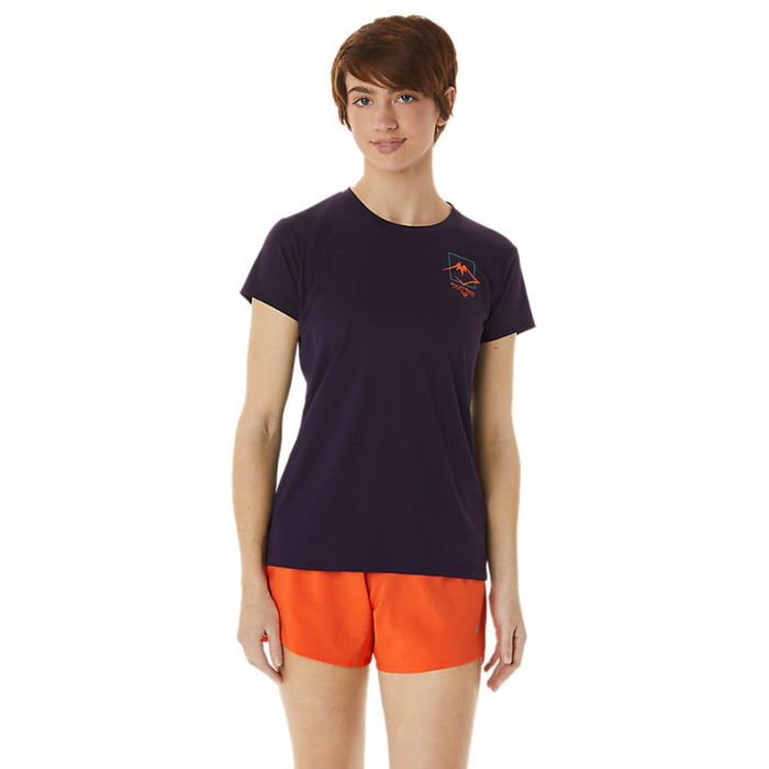 2012C395.500 ASICS PRENDAS T-SHIRT FEMENINO FUJITRAIL LOGO SS TOP NIGHT SHADE