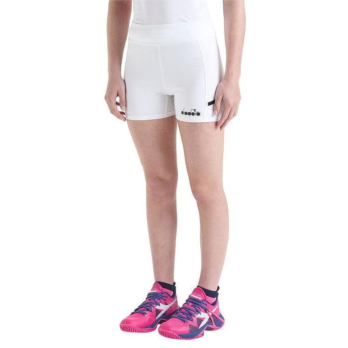 Diadora Ciclistas Femenino Tenis L. Short Tights Pocket Optical White