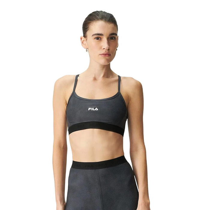 Fila Tops Femenino Training Train Elastic V Gray Print