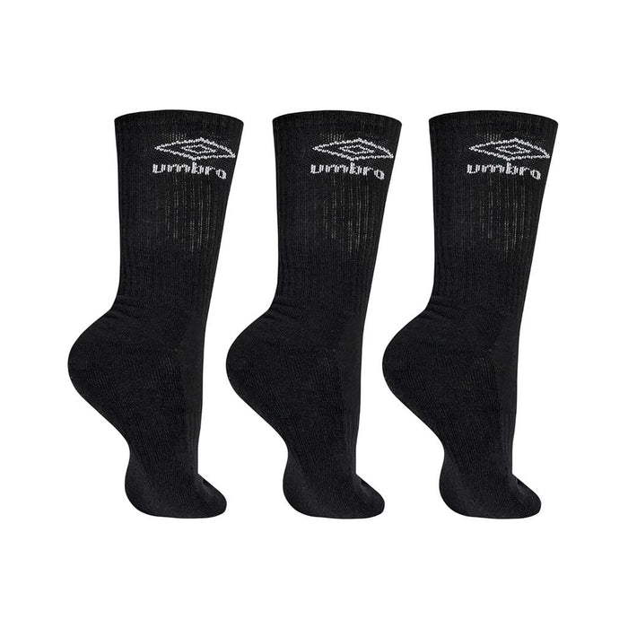 U23PF00050-111 Umbro Medias Unisex Moda Tripack Cano Longo Black