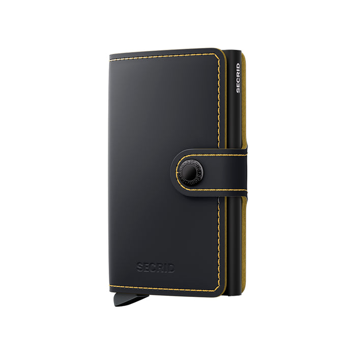 Billetera Secrid Miniwallet Matte Black & Ochre