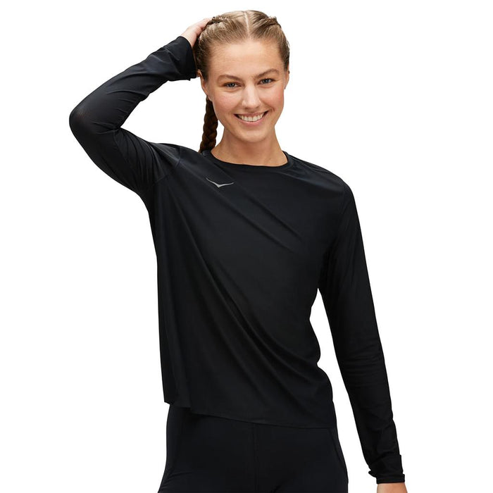 Hoka Remeras mangas largas Femenino Running Airolite Run Long Sleeve Black