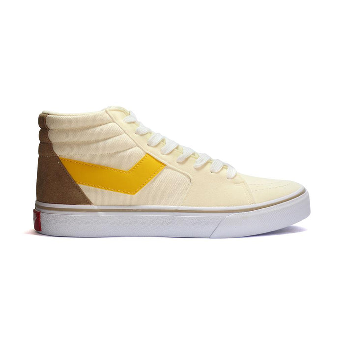CF-1189H-L-25 PONY CALZADOS LIFESTYLE FEMENINO MODA CONEY CLASSIC HIGH CREAM/CAKHI/MUSTARD