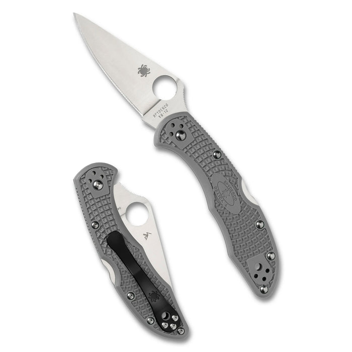 Cuchillo SPYDERCO Delica 4 Lightweight Gray Flat Ground