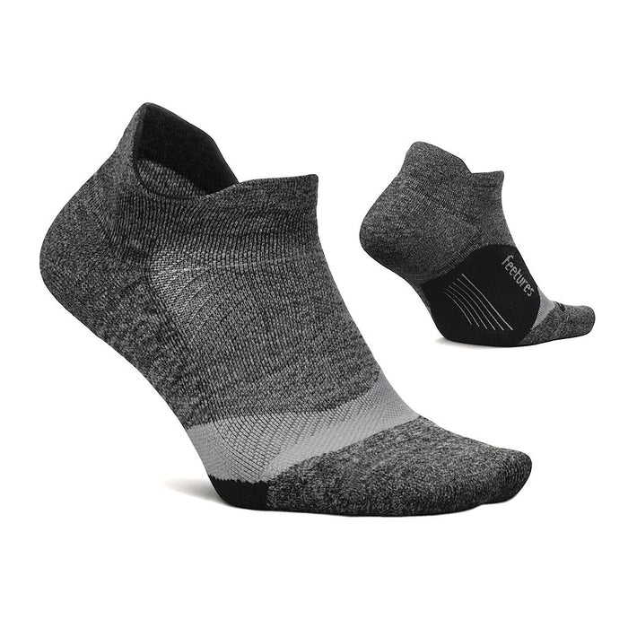 Feetures Medias Unisex Running Elite Light Cushion No Show Tab Gray
