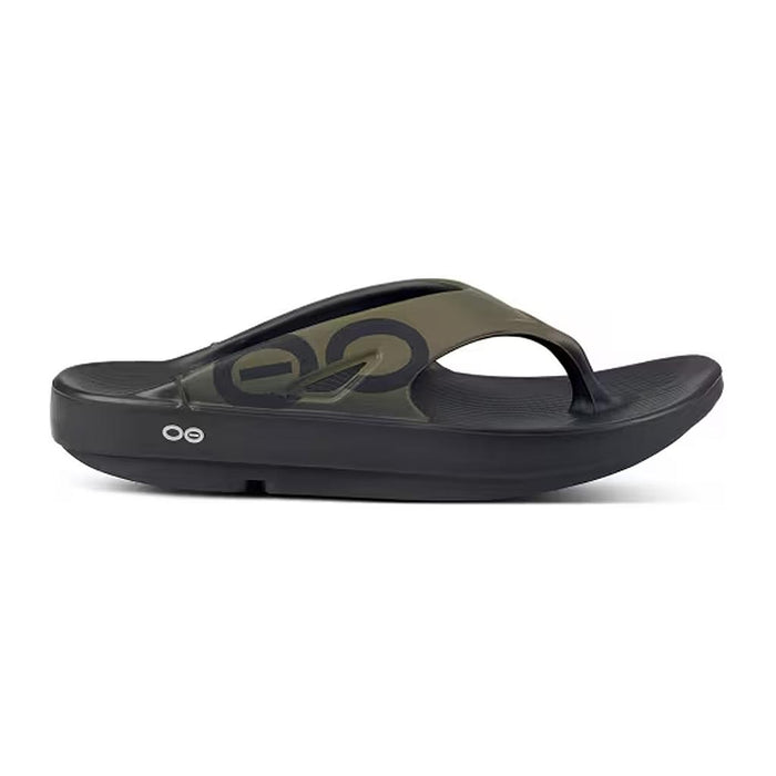 1001-TACGRN OOFOS CALZADOS ZAPATILLAS UNISEX ACTIVE RECOVERY OORIGINAL SPORT THONG BLACK/TACTICAL GREEN