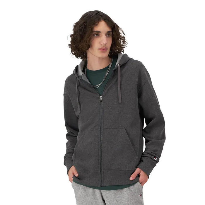 Champion Camperas Masculino Moda Powerblend Full Zip Granite Heather