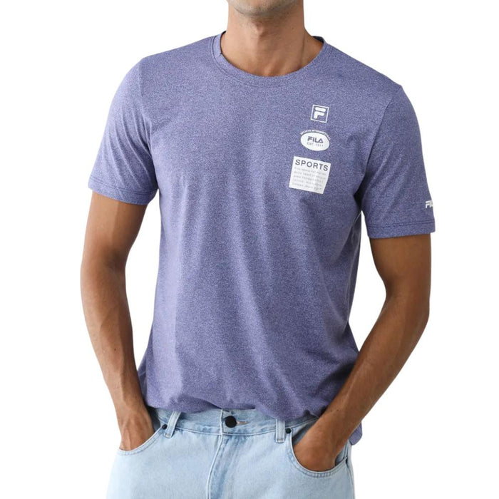 Fila Remeras Masculino Training Mc Sport Print II Mixed Carbon Blue