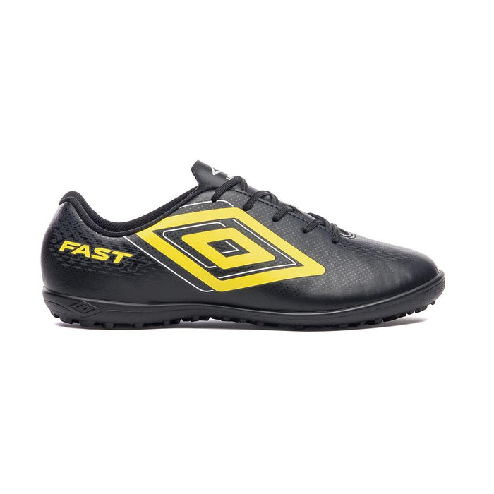 Umbro Society Masculino Futbol Fast II Black/Blazing/Yellow/Asphalt