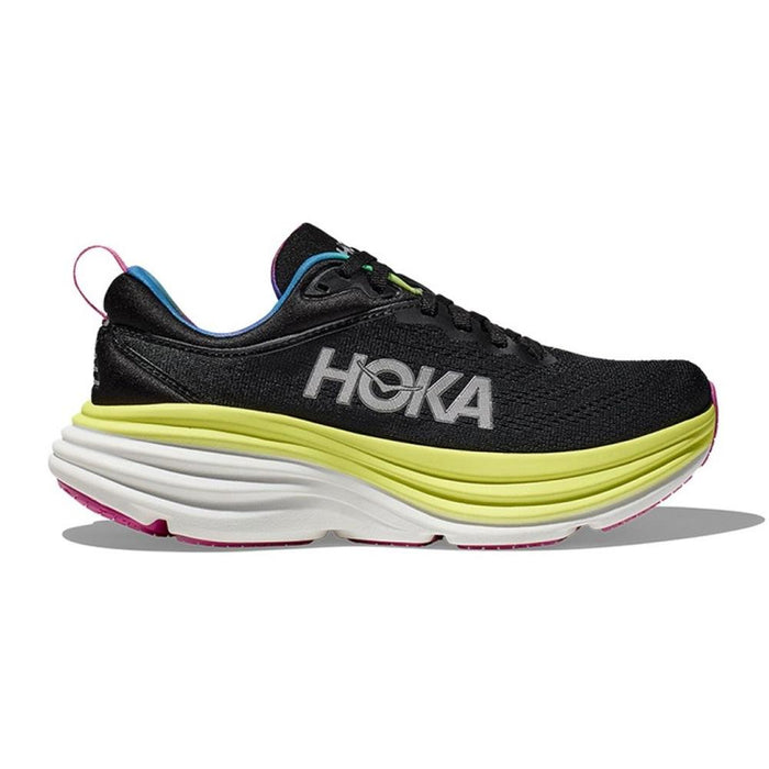 Hoka Running Femenino Bondi 8 Black/Citrus Glow