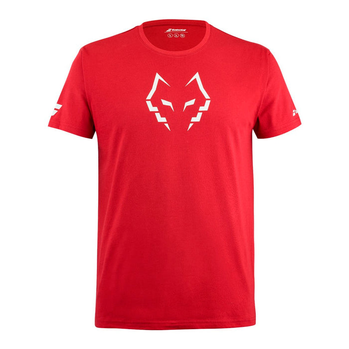 Babolat Remeras Masculino Padel Cotton Tee Lebron Red Dahlia