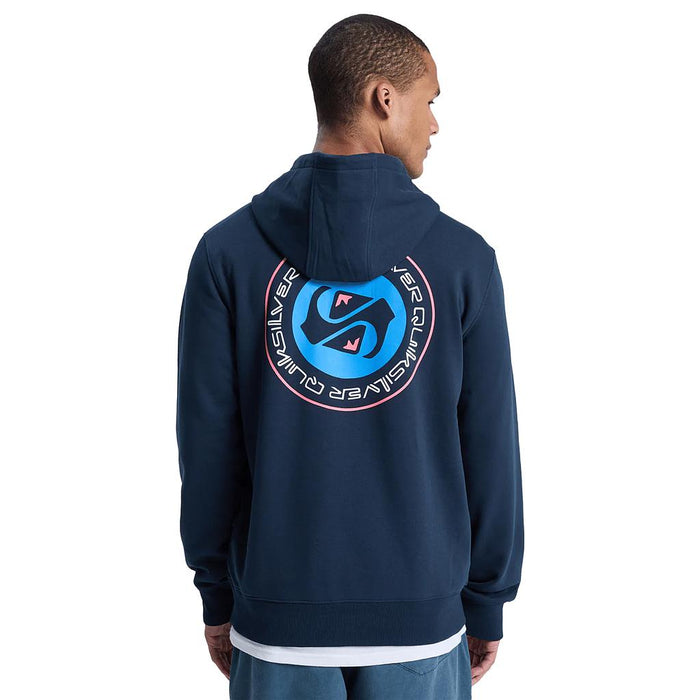 Quiksilver Canguros Masculino Moda Graphic Hoodie Dark Navy