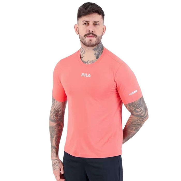 Fila Remeras Masculino Training Sun Protect Breezy Dark Coral