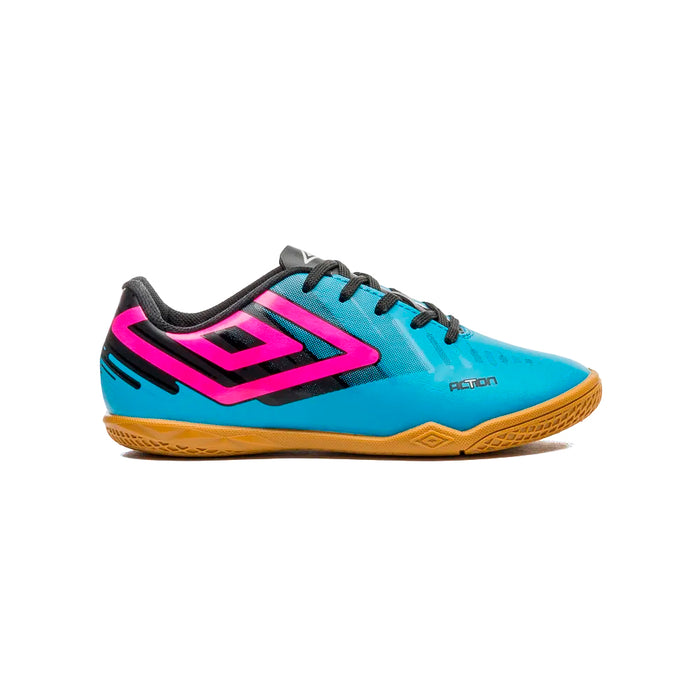 U07FB00285-310 Umbro Calzados Indoor Junior Futbol Action Jr Azul Electrico/Preto/Rosa
