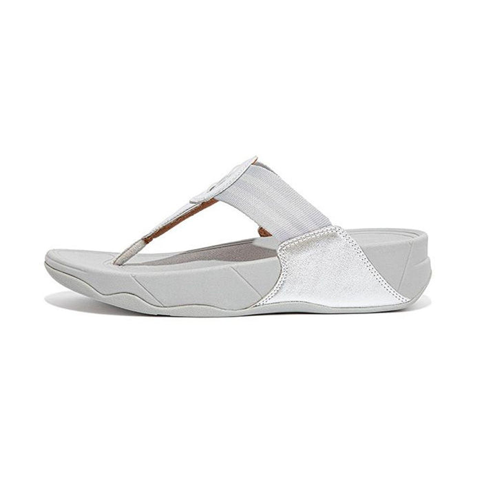 FitFlop Sandalias Femenino Walkstar Toe-Post Sandals Silver