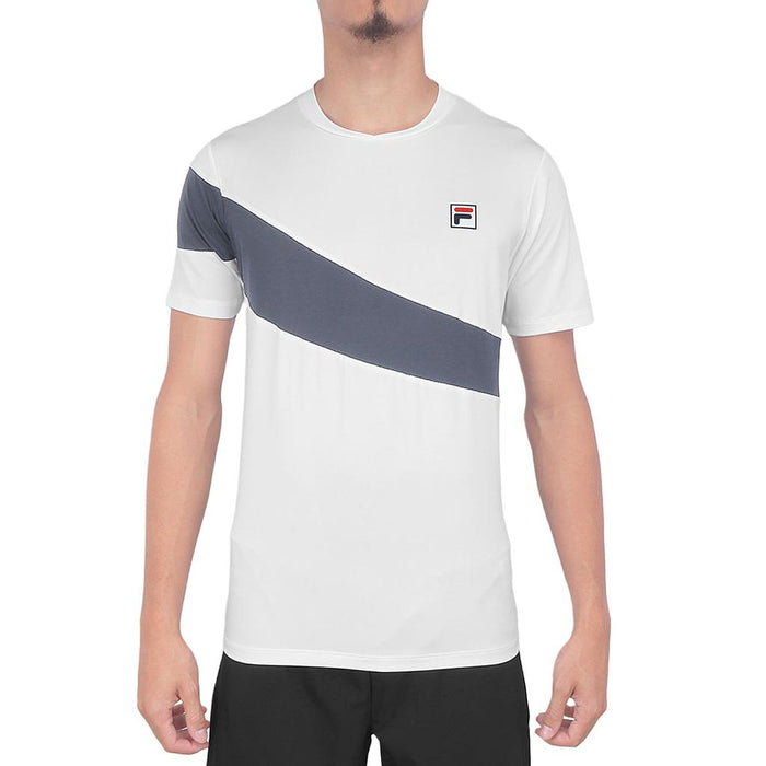 F11TN00574-208 FILA PRENDAS REMERAS MASCULINO TENIS FLAG WHITE/BLUE GRANITE
