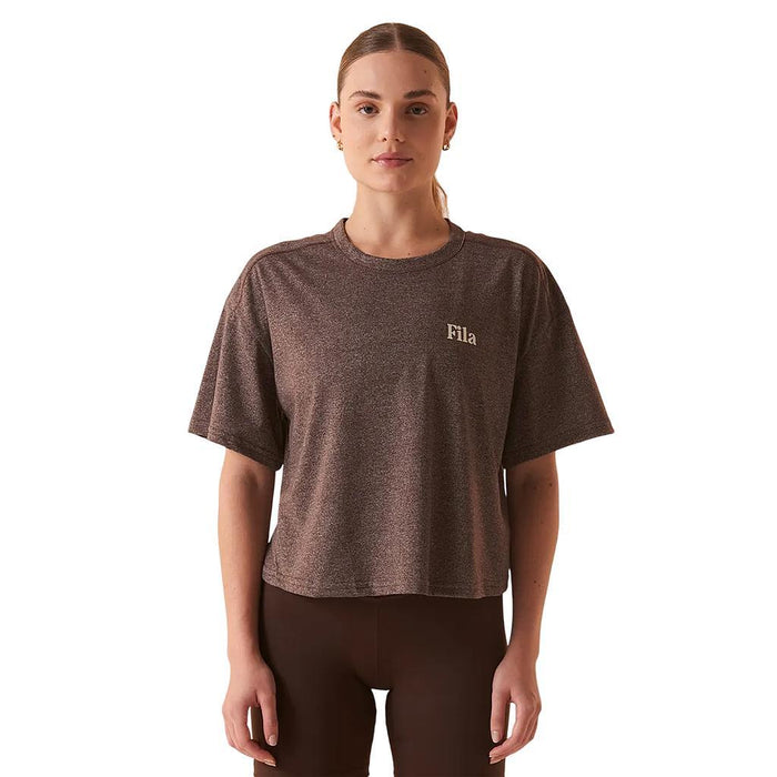 Fila Remeras Femenino Training Comfort Smart Cotton Dark Brown Mix/Off