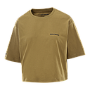 LC2681000 Salomon Prendas Remeras Femenino Running Short Ss Tee Relaxed Brilliant Olive