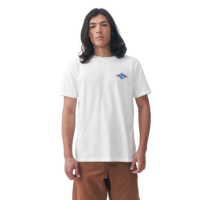 Quiksilver Remeras Masculino Moda Retro White