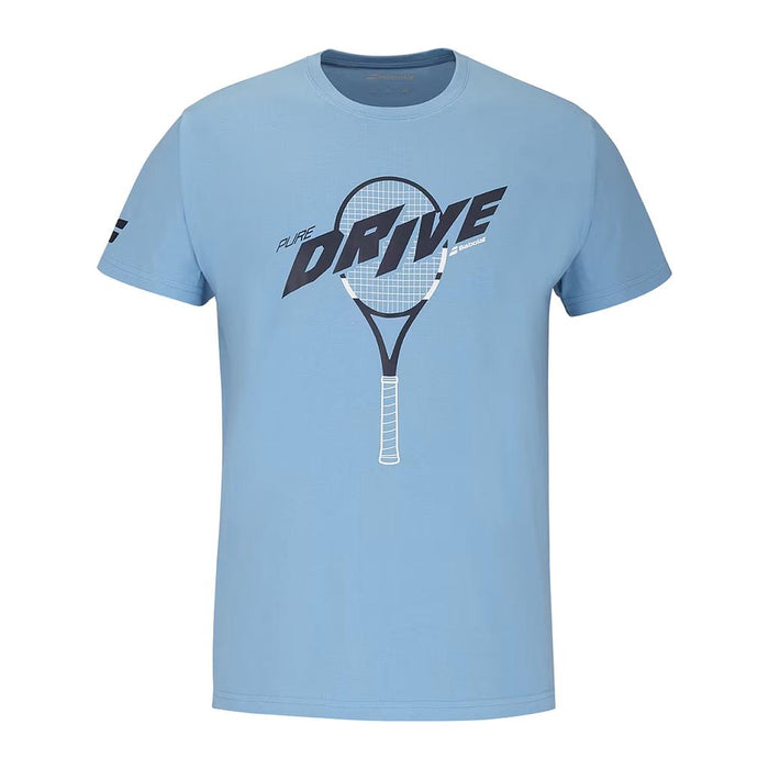 4US25441X-4128 BABOLAT PRENDAS REMERAS UNISEX TENIS DRIVE COTTON TEE DRIVE HERITAGE BLUE