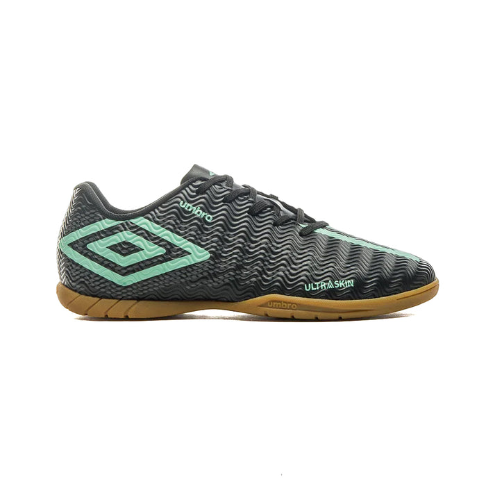U01FB035-158 Umbro Calzados Masculino Futbol Indoor Ultraskin Negro/Verde Claro/Grafito