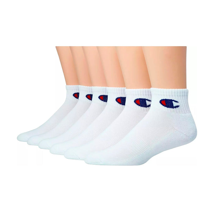 038257132335 CH171 Champion Medias Masculino Ankle 6 Pairs White