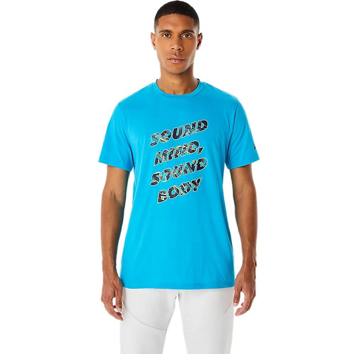 Asics Remeras Masculino Training Graphic Tee Islandblue