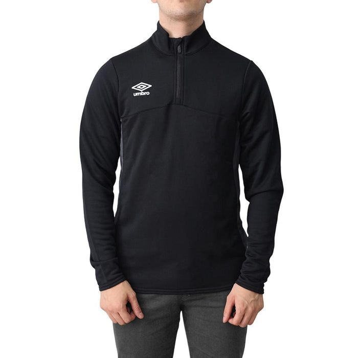 Umbro Remeras Mangas Largas Masculino Futbol Quarter Zip Top Black/Carbon
