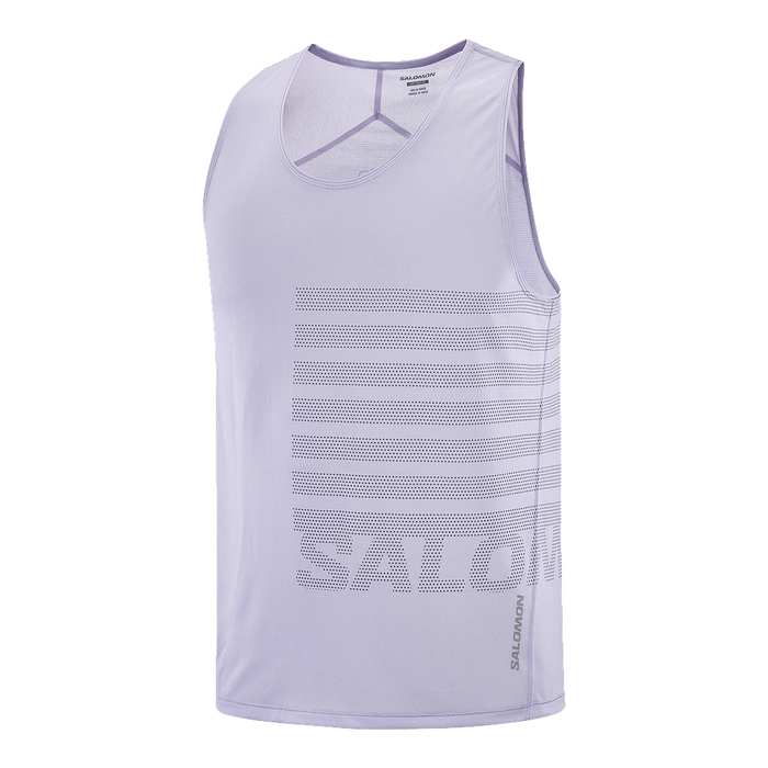 Salomon Musculosas Masculino Running Sense Aero Singlet Gfx Cosmic Sky