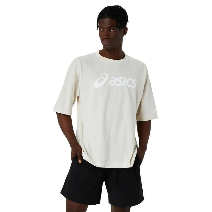 Asics Remeras Masculino Training Graphic Relax Fit Tee Oatmeal