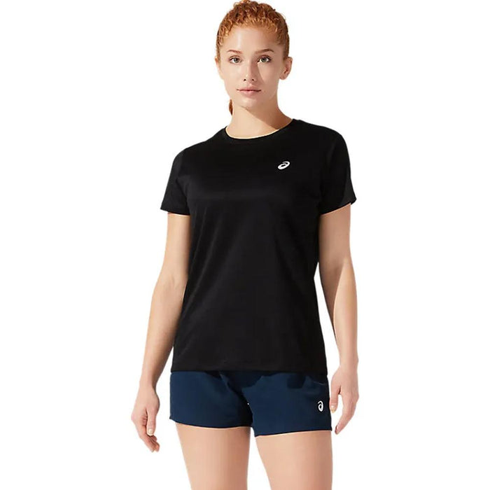 Asics Remeras Femenino Running Silver Ss Top Performance Black