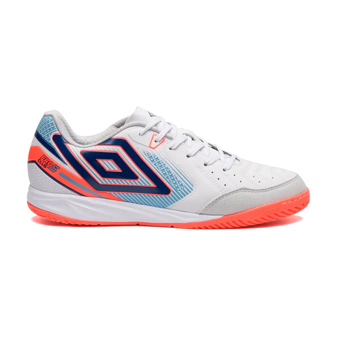U03FB00524-207 Umbro Calzados Deportivos Unisex Indoor Pro 5 Bump Club Branco/Coral/Mescla Magenta