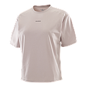 LC2442400 Salomon Prendas Remeras Femenino Running Trackline SS Tee Etherea Light Beige