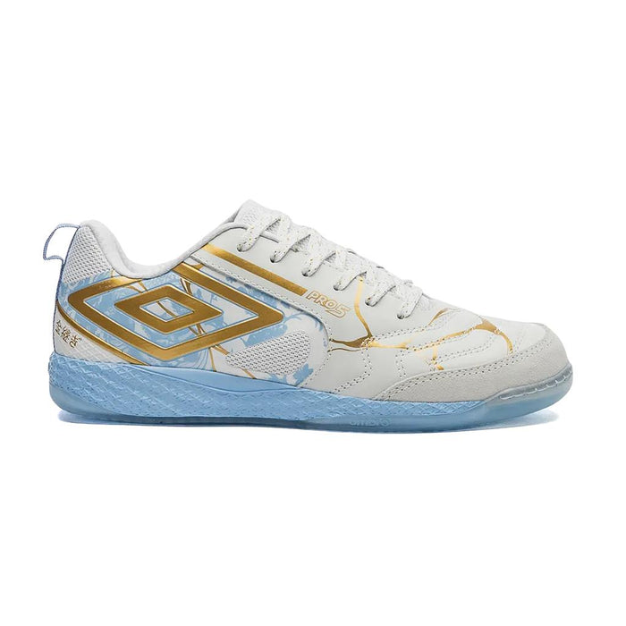 Umbro Indoor Unisex Futbol Pro 5 Bump White/Placid Blue/Rich Gold