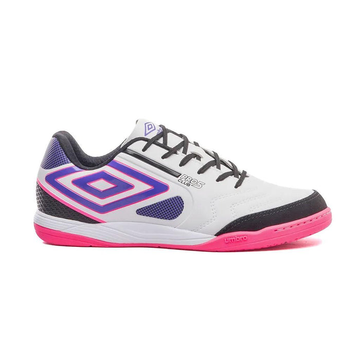 Umbro Indoor Unisex Futbol Pro 5 Bump Club Blanco/Negro/Electric Purple