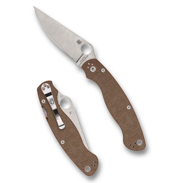 Cuchillo SPYDERCO Military 2 Brown Canvas Micarta CPM CRU-WEAR