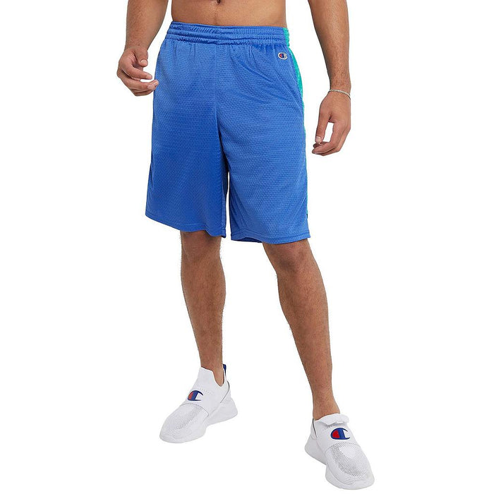 85861586325-ANNJ CHAMPION PRENDAS SHORT MASCULINO 10-INCH MESH BASKETBALL SHORT BRIGHT ROYAL OB/GREEN REEF