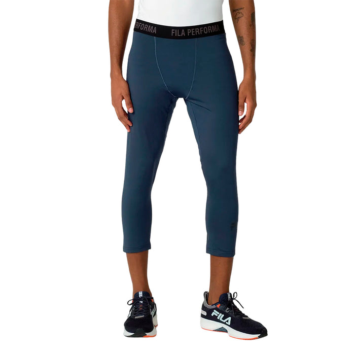 F11AT00528-1453 FILA PRENDAS CALZAS MASCULINO RUNNING CROPPED COMPRESS SKIN II DARK BLUE