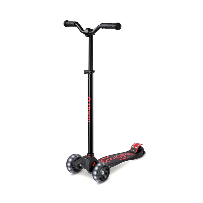 SCOOTER Maxi Micro Deluxe Pro LED Black Red
