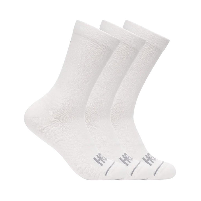 Hoka Medias Unisex Running U Crew Run Sock 3 Pack White/White/White