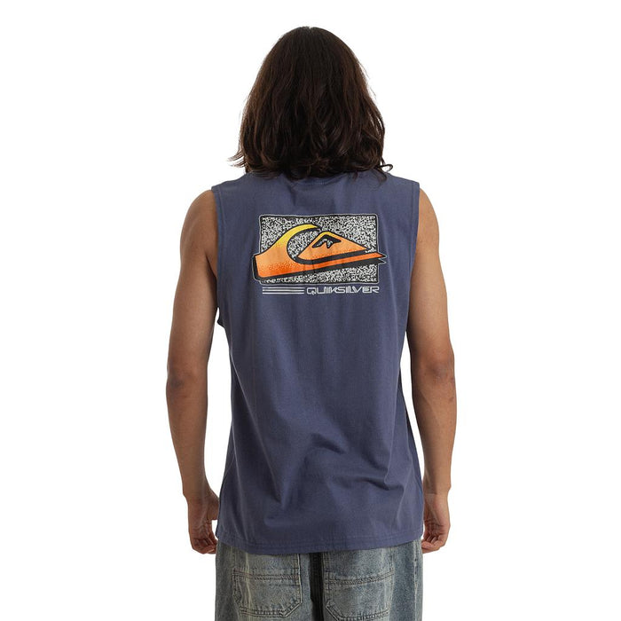 26140638-08 Quiksilver Prendas Musculosas Masculino Moda Retro Faded Muscle Azul