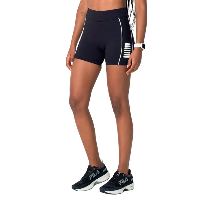 F12AT00888-312 FILA PRENDAS BERMUDAS FEMENINO TRAINING LONG SHORTS SEVEN STRIPES FIT BLACK/WHITE