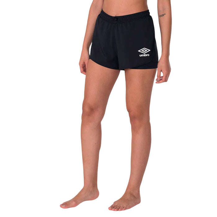 U12TW00003-111 Umbro Prendas Shorts Femenino Futevolei Graphic Camuflage Negro