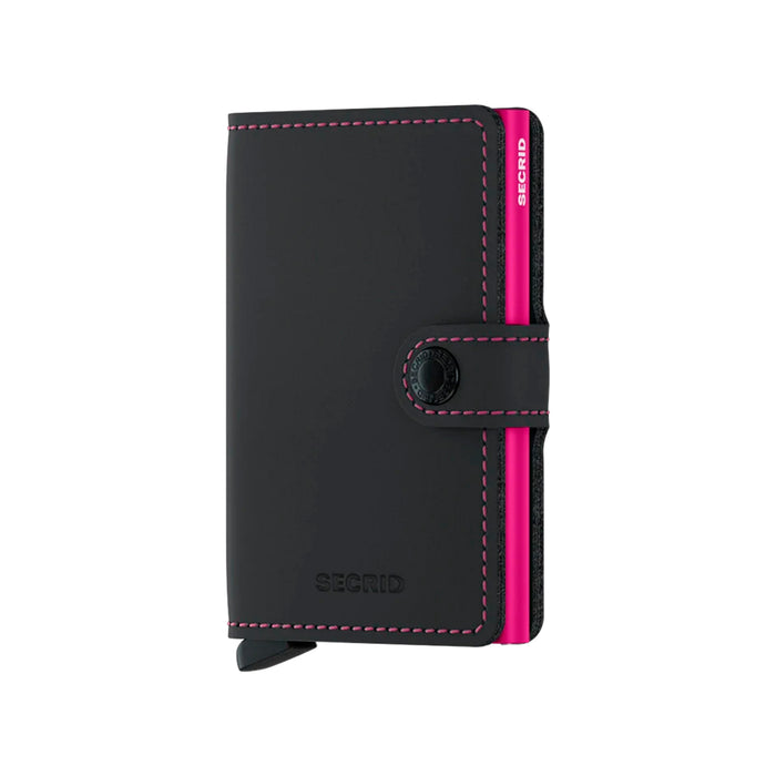 Billetera Secrid Miniwallet Matte Black & Fuchsia