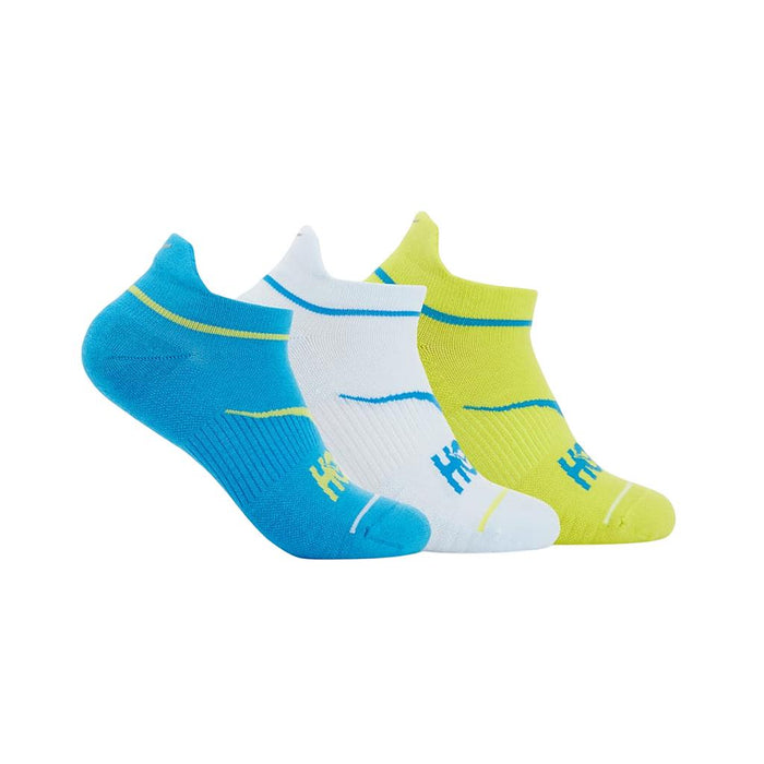 Hoka Medias Unisex Running No Show Run Sock 3 Pack White/Black/Grey